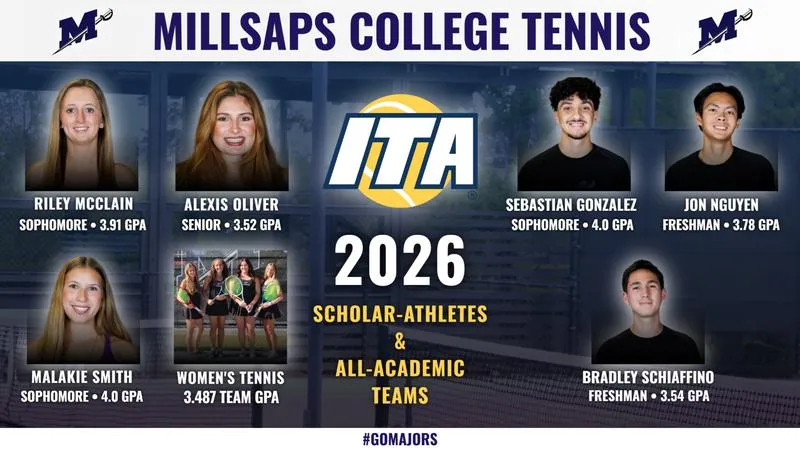 Millsaps Tennis Garners 2026 ITA Academic Awards