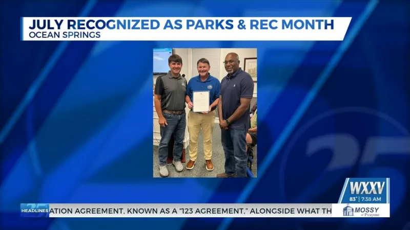 City of Ocean Springs recognizes Parks and Recreation Department.