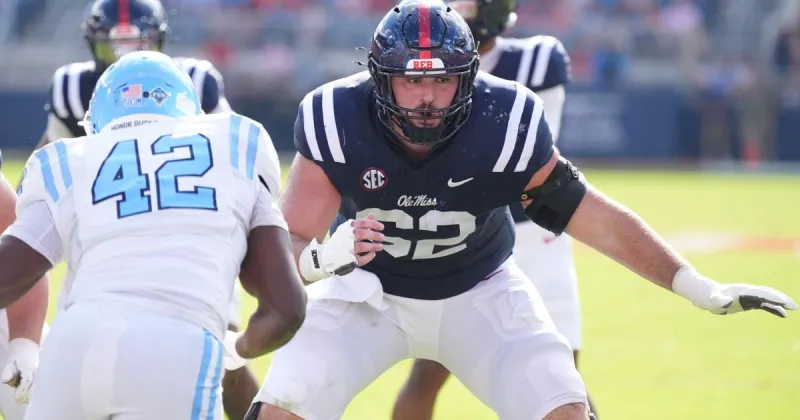 How does Ole Miss' offensive line look heading into fall practice?