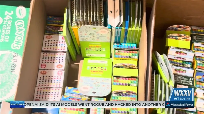 Beau Rivage employees donate school supplies to local students