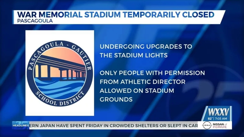 War Memorial Stadium in Pascagoula temporarily closed for upgrades