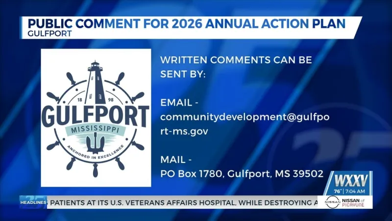 City of Gulfport seeks public comment for 2026 annual action plan