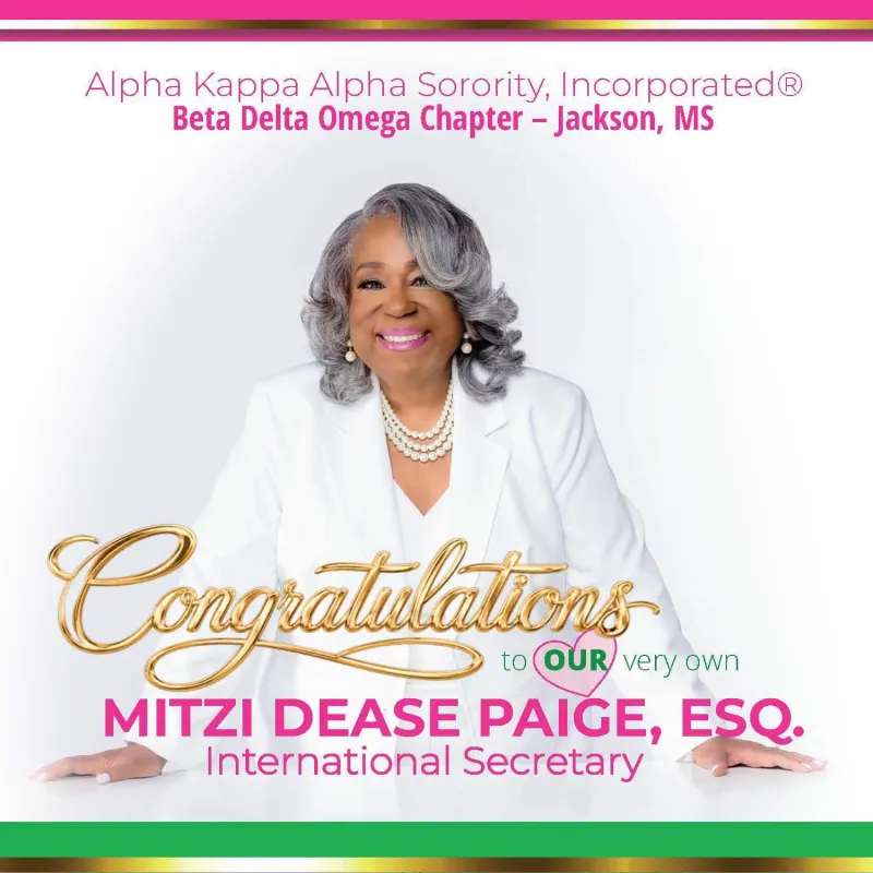 Mitzi Dease Paige elected International Secretary of AKA