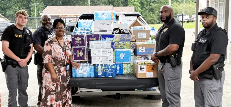 'Stuff the Patrol Vehicle' Drive Benefits Newton Schools