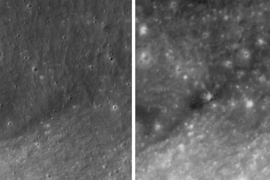 South Korean satellite captures before and after views of SpaceX rocket's moon crash