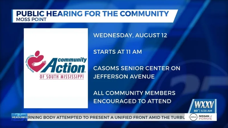 Community Action of South Mississippi holding public hearing