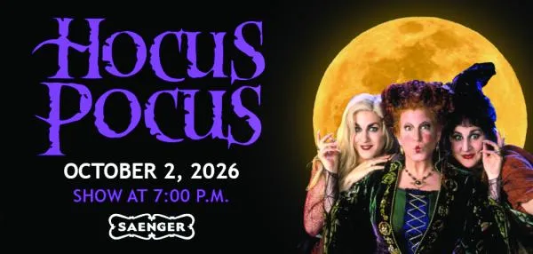 COME, WE FLY! Annual Showing of HOCUS POCUS at Hattiesburg's Saenger Theater Set for Friday, October 2