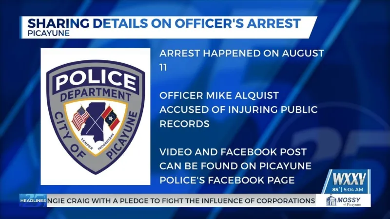 Picayune Police Department addresses officer's arrest in Louisiana