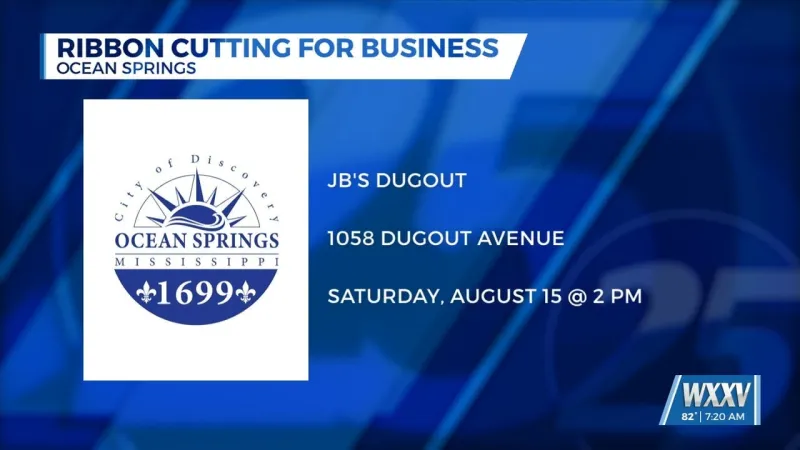 City of Ocean Springs hosting ribbon cutting for JB's Dugout