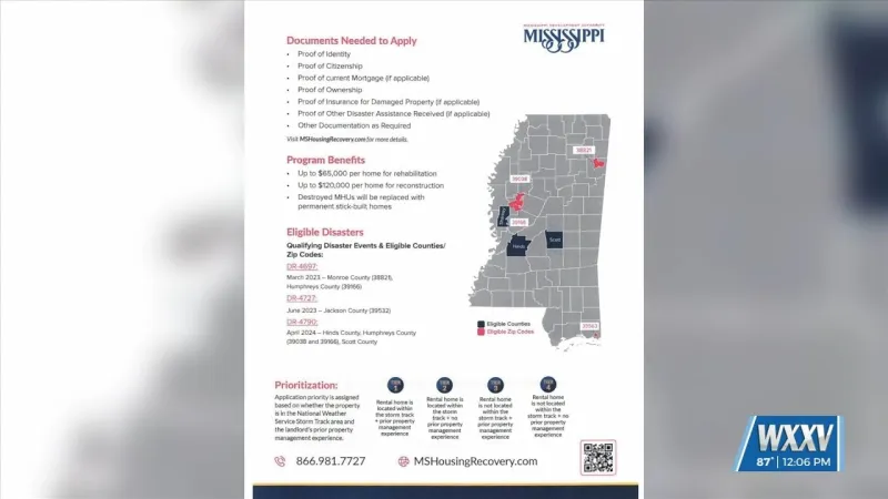 Storm-damaged rental homes in Moss Point eligible for state-funded repair and reconstruction assistance