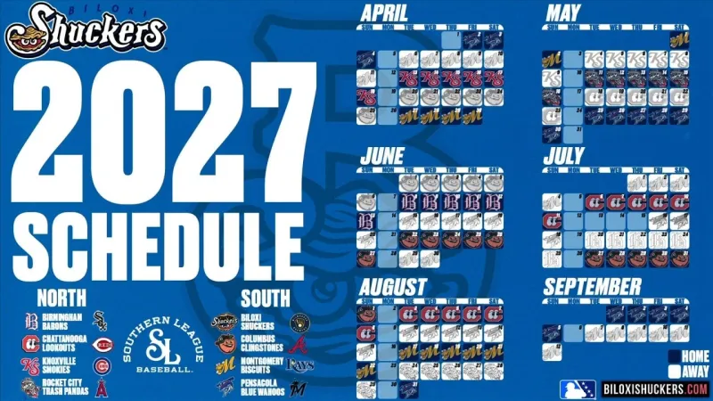 Biloxi Shuckers release 2027 schedule
