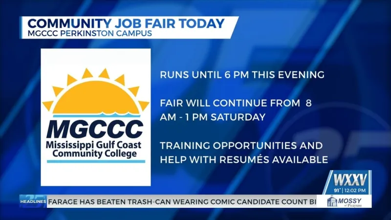 Job fair underway at MGCCC for Hood Industries employees, flood victims