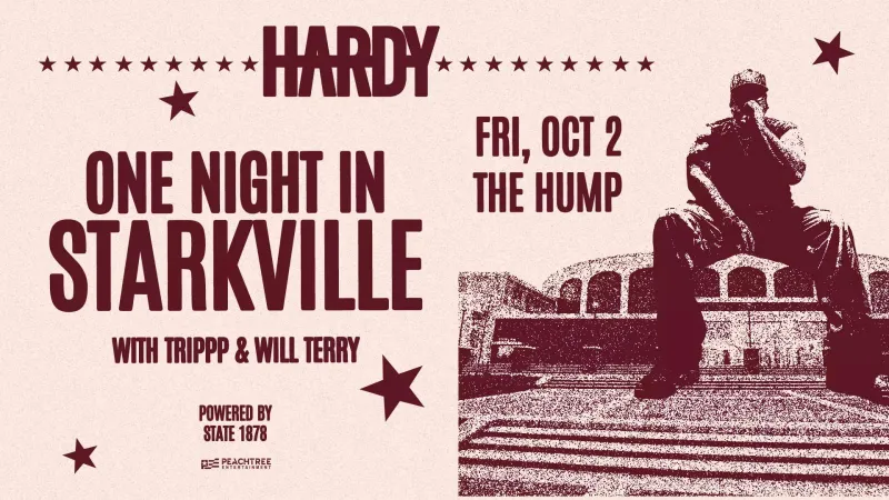 STATE 1878 announces HARDY at Humphrey Coliseum on Oct. 2