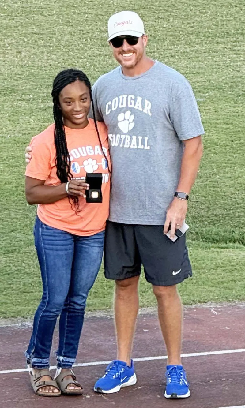 Clayton Receives Powerlifting State Championship Ring