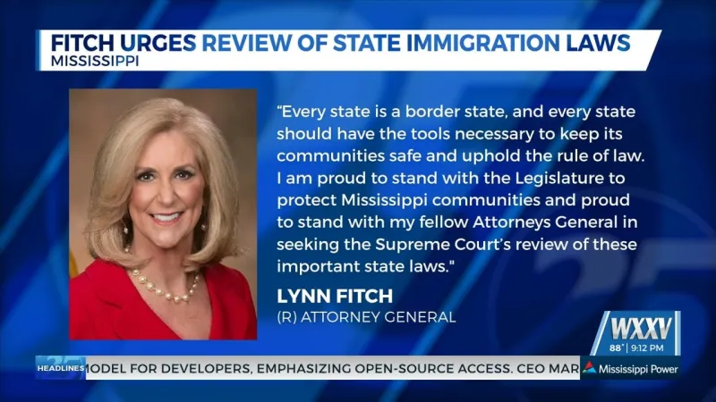 Attorney General Fitch urges review of state immigration laws