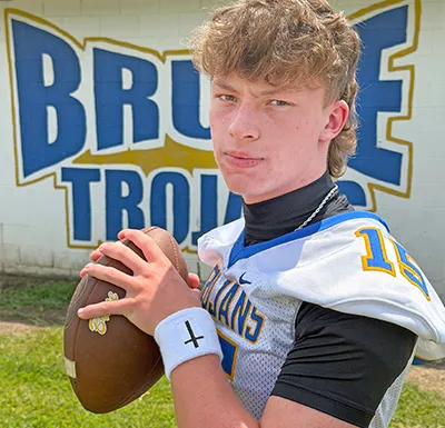Bruce Trojans' quarterback Joshua Long