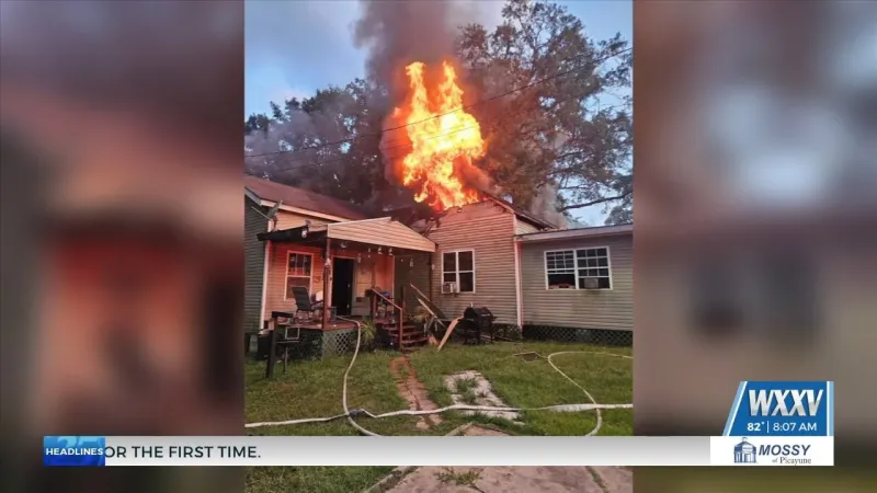 Fire crews respond to Sunday night house fire in Moss Point