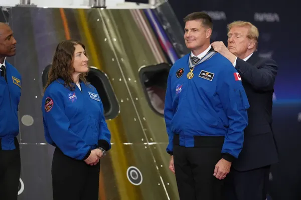 Artemis II astronauts receive nation's highest space honor for their successful moonshot