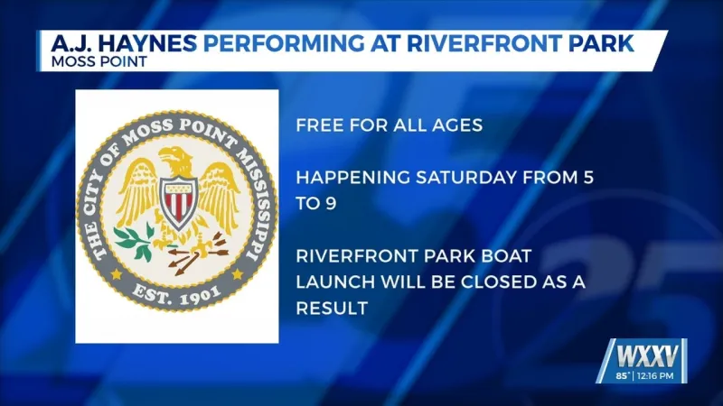 A.J. Haynes performing at Riverfront Park Saturday