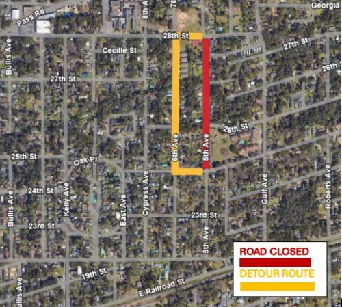 City of Gulfport schedules road closure for section of 5th Avenue