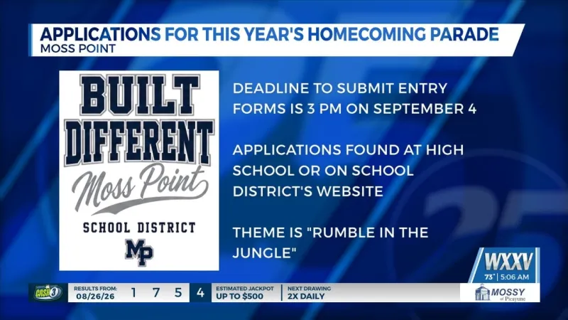 Applications available for Moss Point Homecoming Parade
