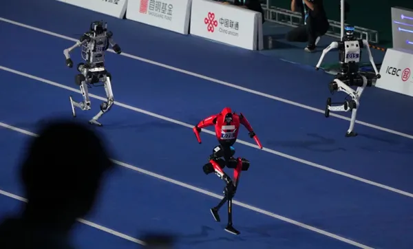 Chinese humanoid robots smash human records in 100m sprint and high jump at Beijing robot games