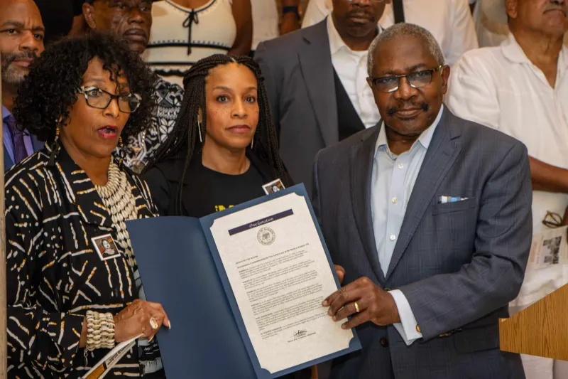 GALLERY -- Family members, civil rights advocates and community leaders gathered at the Mississippi State Capitol to honor the life and legacy of Emmett Till during...