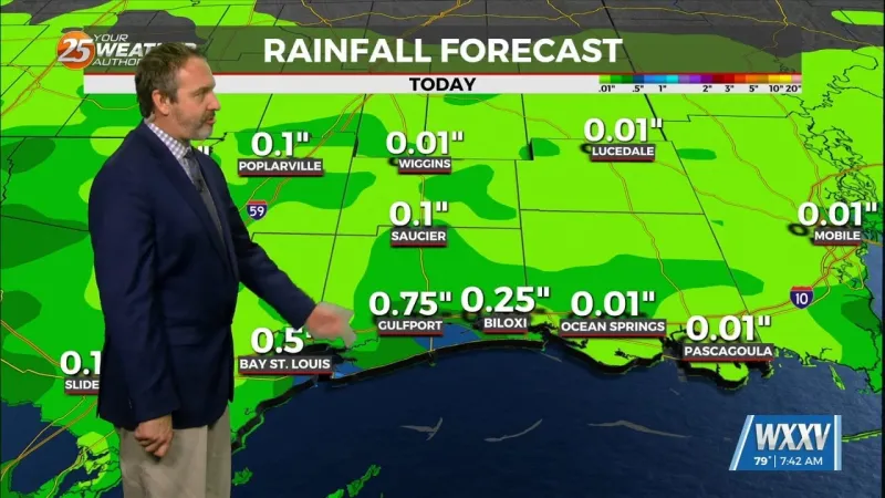 08/31 Ryan's "Few Heavy Showers" Monday Morning Forecast