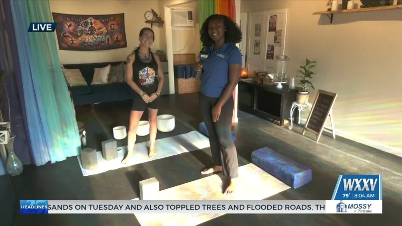 WXXV News 25's Asia Ellis brings us to new yoga studio in Gulfport