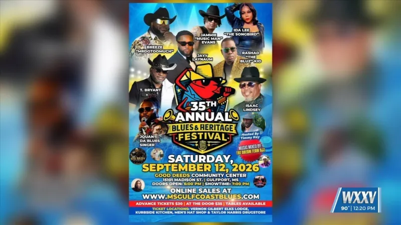 35th annual MS Gulf Coast Blues and Heritage Festival returns to Gulfport