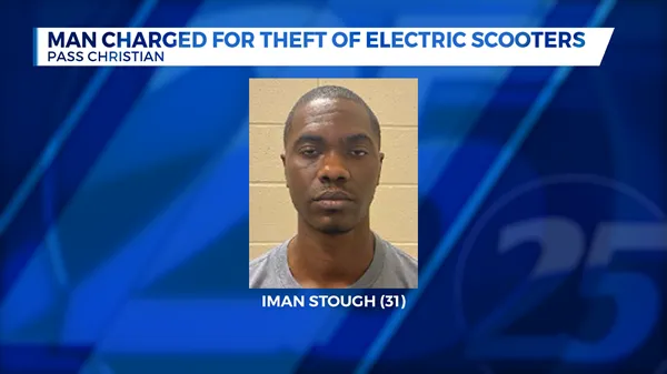 Man charged for theft of electric scooters in Pass Christian