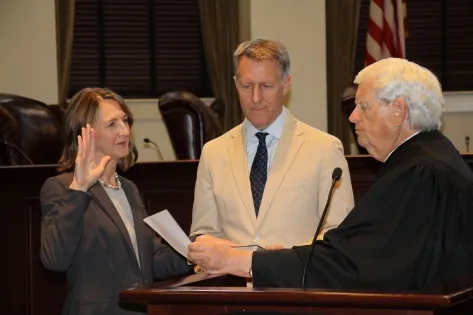 Supreme Court Justice Amanda Jones Tollison takes oath
