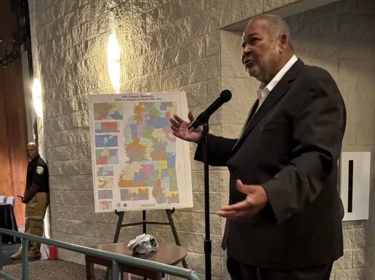 Redistricting hearing turns tense in US Rep. Bennie Thompson's backyard