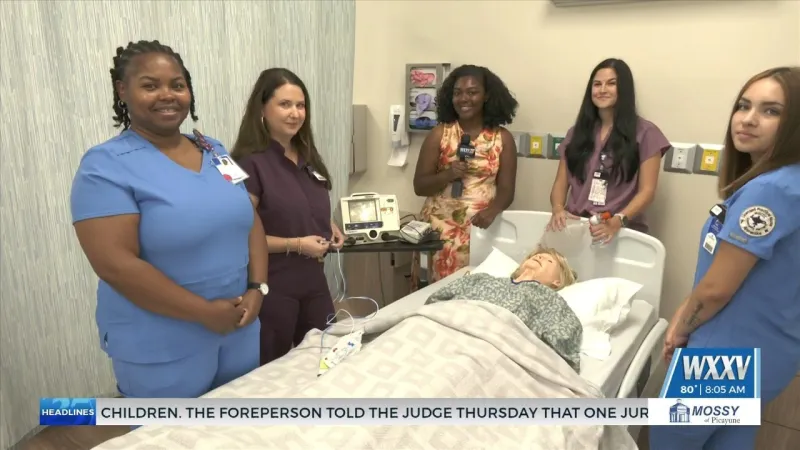 WXXV News 25's Asia Ellis is live ahead of CTE Day at Singing River Health Care Academy