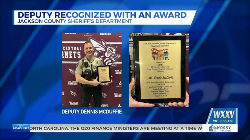 Jackson County Sheriff Deputy earns distinguished law enforcement officer award