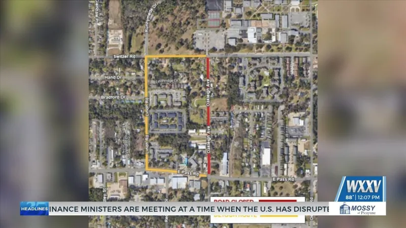 City of Gulfport schedules road closure for Oakleigh Avenue