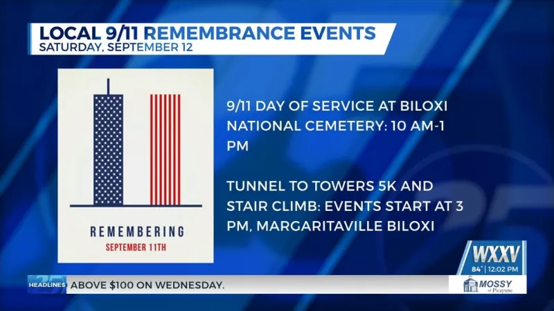 9/11 remembrance events taking place Saturday
