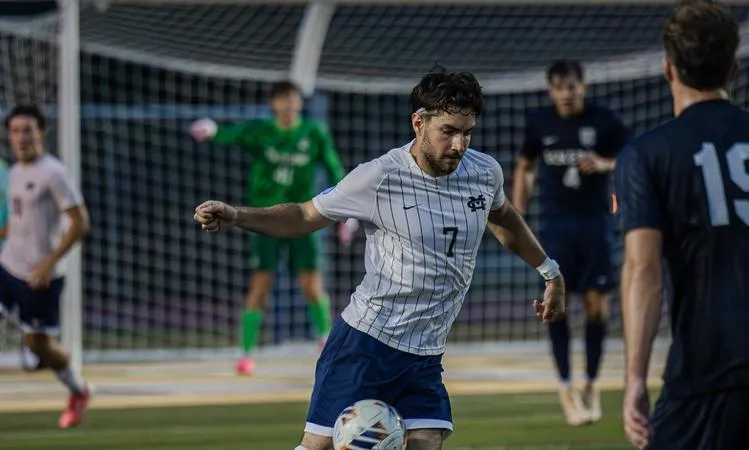 Men's Soccer: Gegg Shines with Two Goals in 3-1 Win