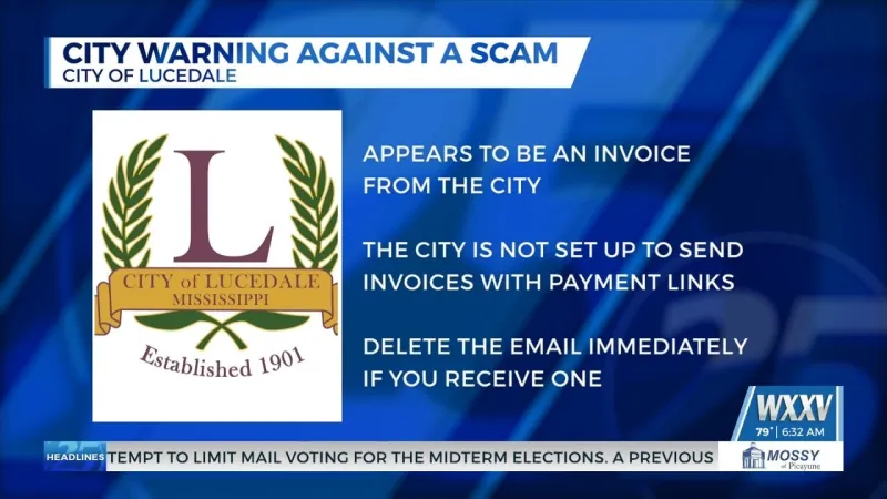 City of Lucedale warning residents of invoice scam