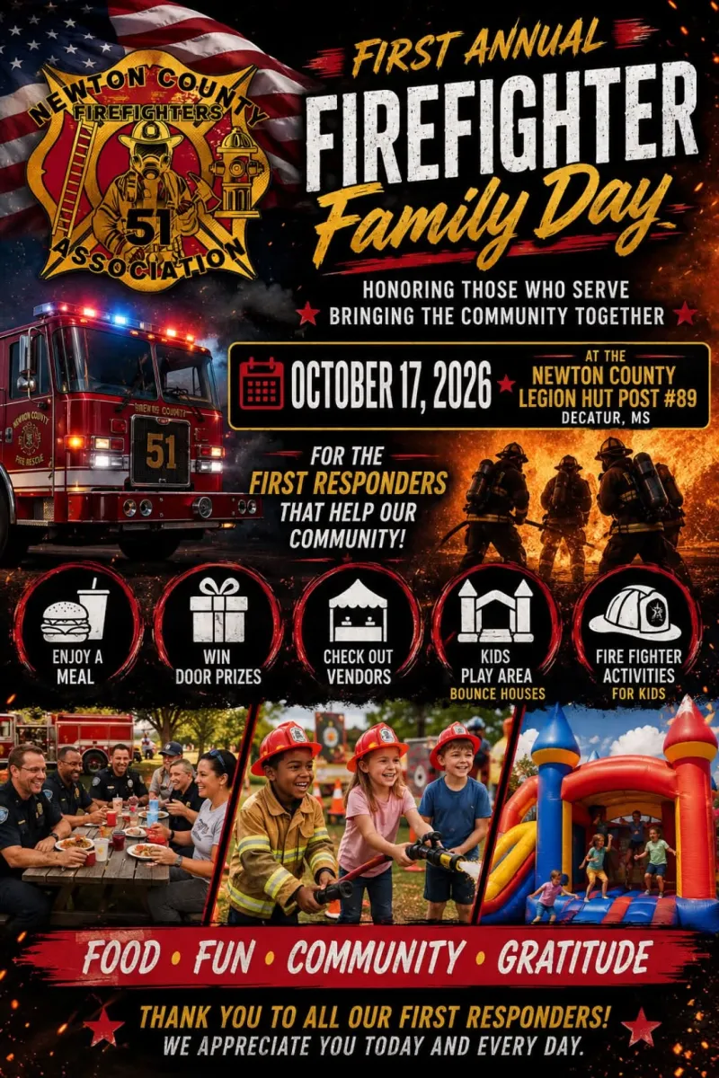 Newton County Firefighters Association Hosts Thank-you Event for First Responders and Community