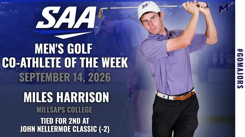Miles Harrison Named SAA Men's Golf Co-Athlete of the Week