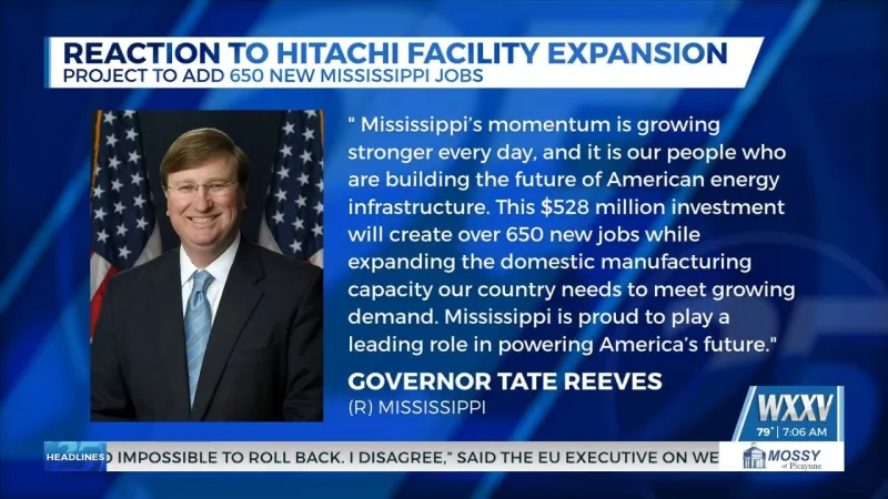 Hitachi Energy expanding operations in Copiah County
