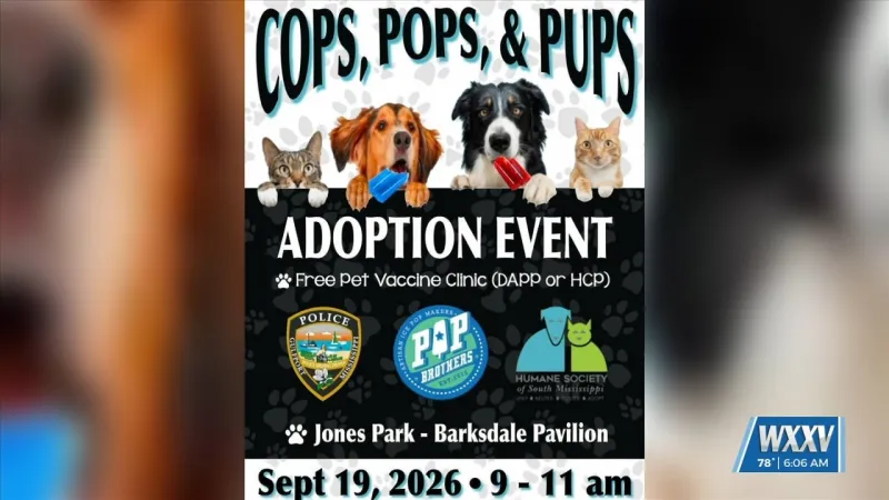 HSSM partnering with Pop Brothers, Gulfport PD for adoption event