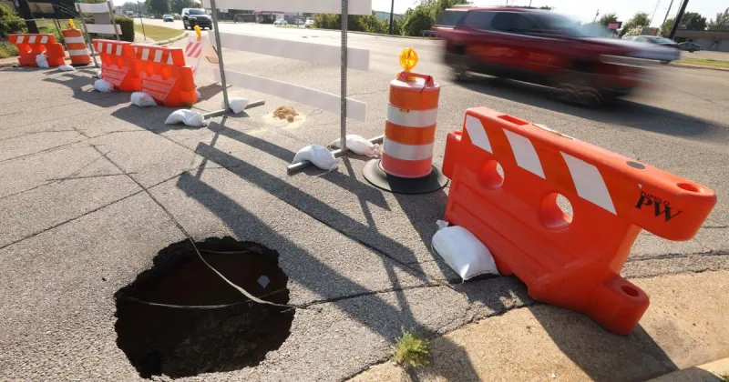 Industrial Road intersection remains closed, project awaits bids