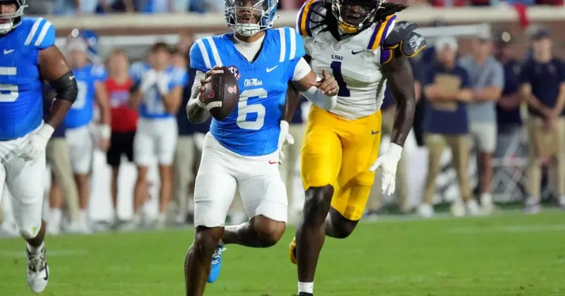 No. 8 Ole Miss defeats No. 7 LSU in Lane Kiffin's return to Oxford