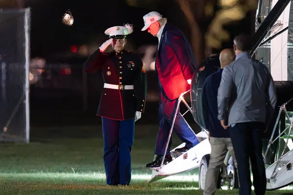 Trump inaugurates new White House helipad, but networks skip coverage during First Amendment fight