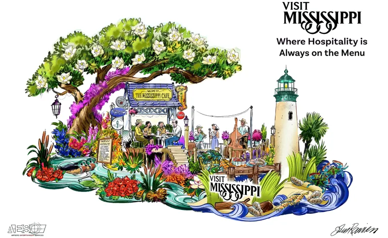 Mississippi Rose Parade float to celebrate state's culinary scene, landscape