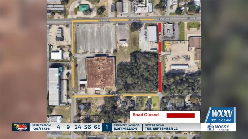 Road work to close portion of Dudley Street in Gulfport