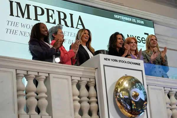 Melania Trump rings New York Stock Exchange opening bell to launch new women's initiative Imperia
