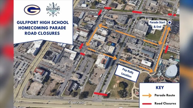 The City of Gulfport releases traffic plan for Homecoming Parade route